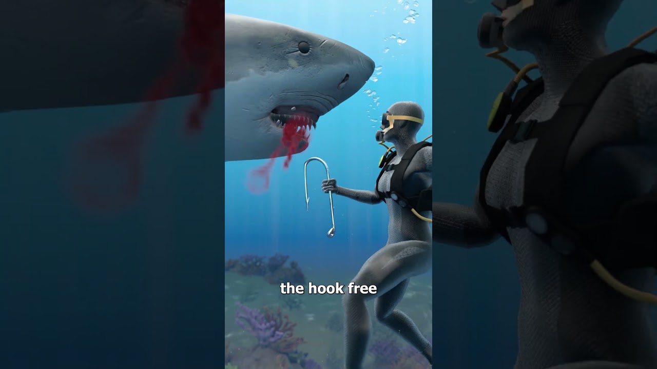 Diver Rescues Sharks by Removing Hooks 🦈