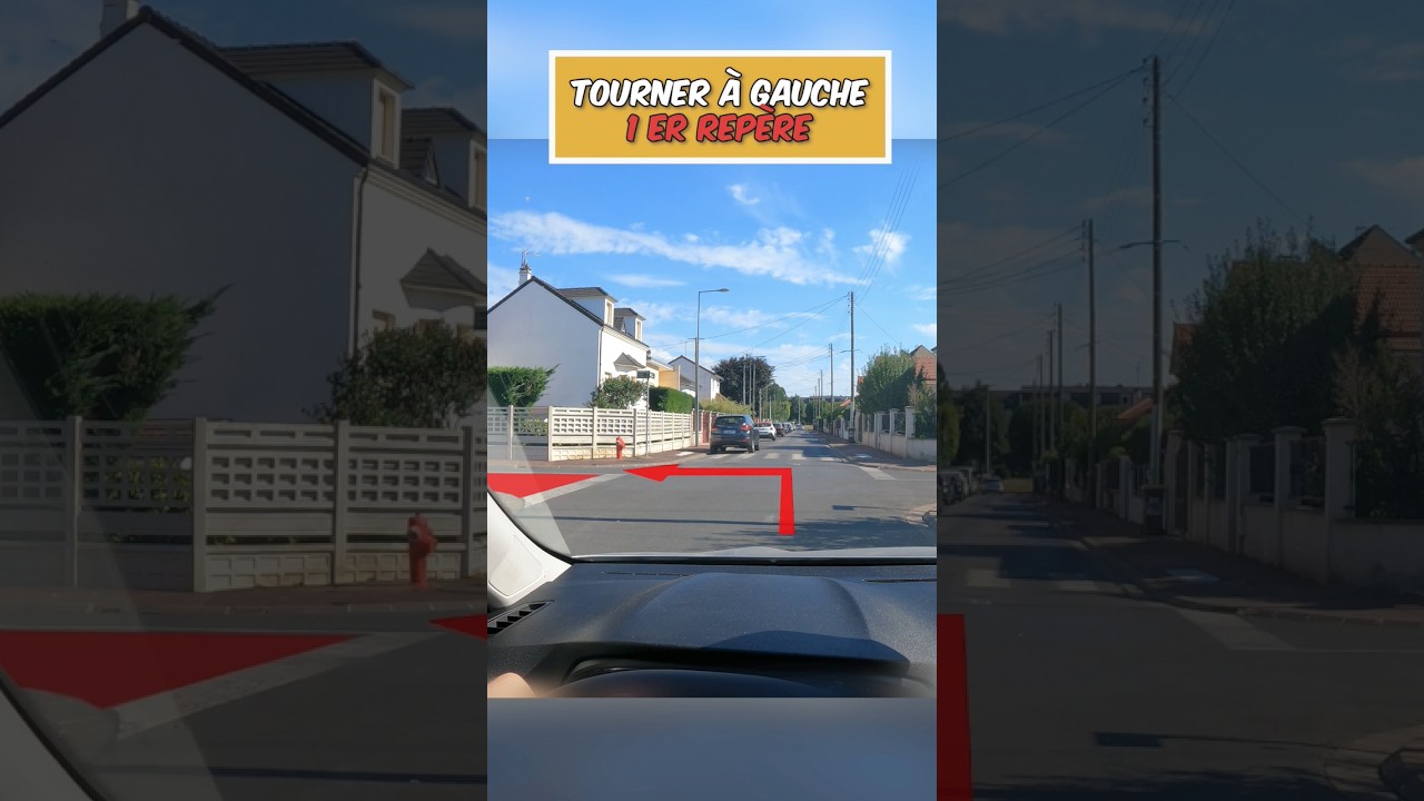⬅️Tourner à Gauche : Le Repère ⬅️ #permisdeconduire #autoecole #permis #astuce