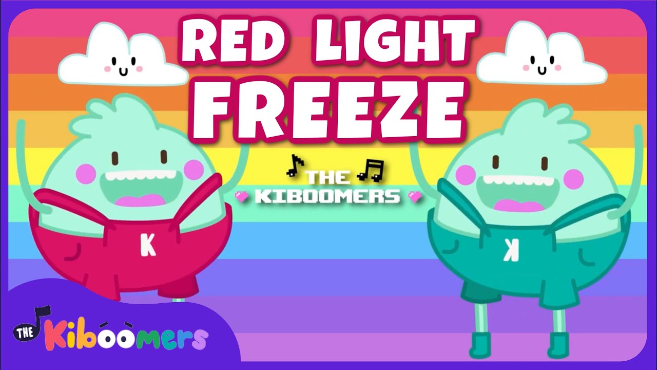 Red Light Freeze Dance - THE KIBOOMERS Preschool Songs - Brain Break