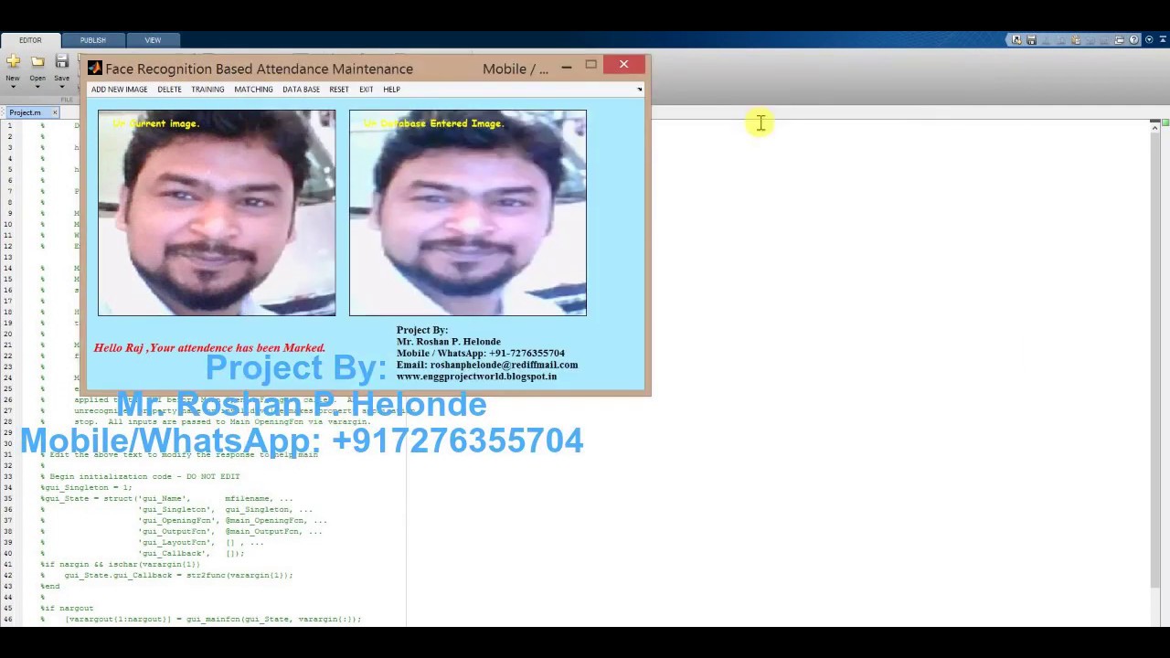 Matlab Face Recognition for Attendance Tracking 📸