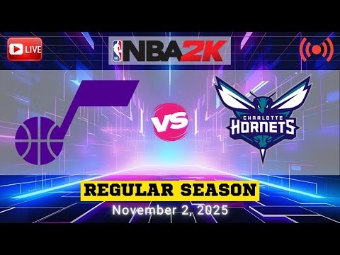 JAZZ VS HORNETS | NOVEMBER 2, 2025 | NBA REGULAR SEASON | LIVE GAME SIMULATION | NBA 2K26