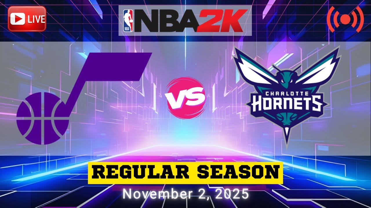 Jazz vs Hornets | NBA 2K26 Live Simulation – November 2, 2025 🏀