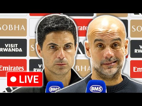 🔴 LIVE | Pep Guardiola and Mikel Arteta post-match press conference | Arsenal 1-1 Man City