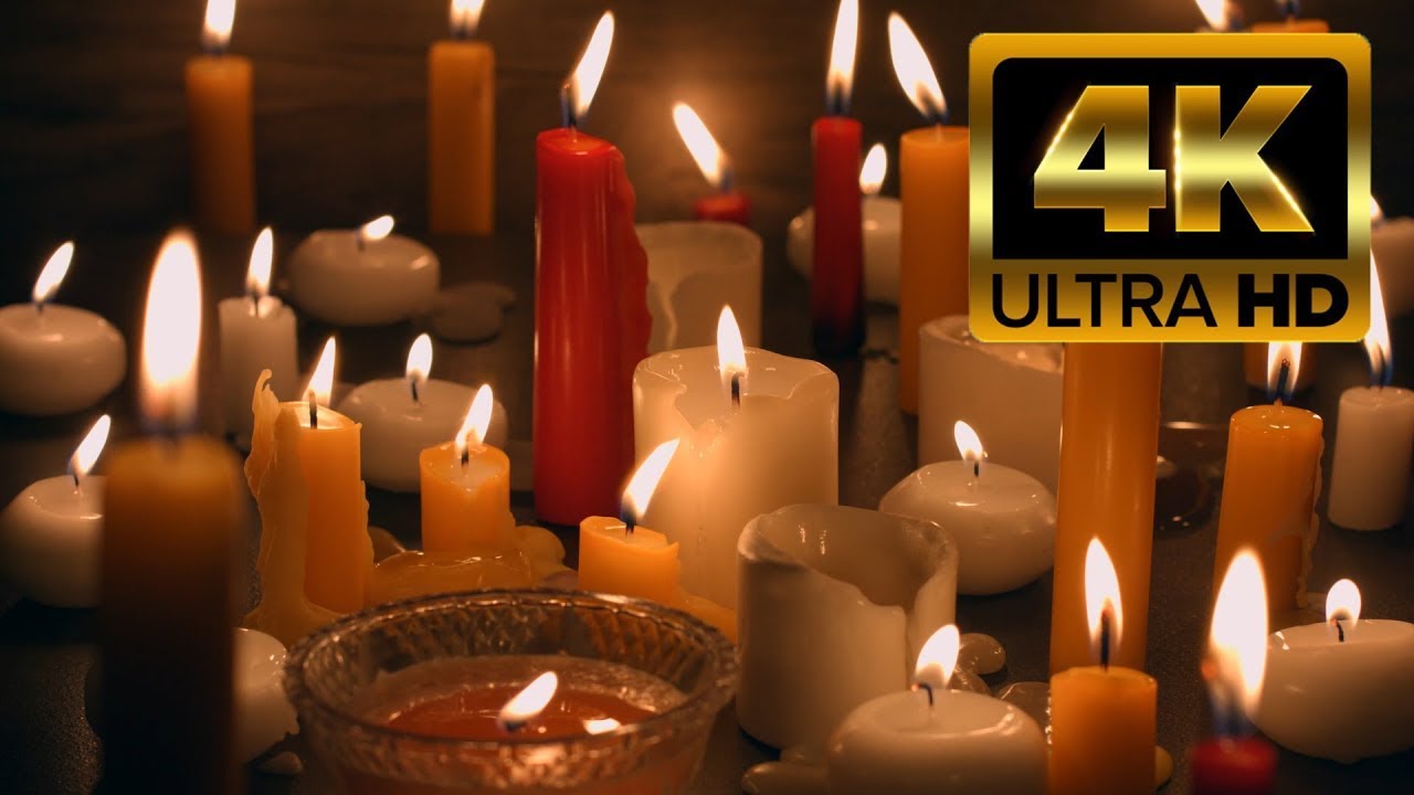 2-Hour Candle & Relaxing Music in 4K Cinematic 🎶