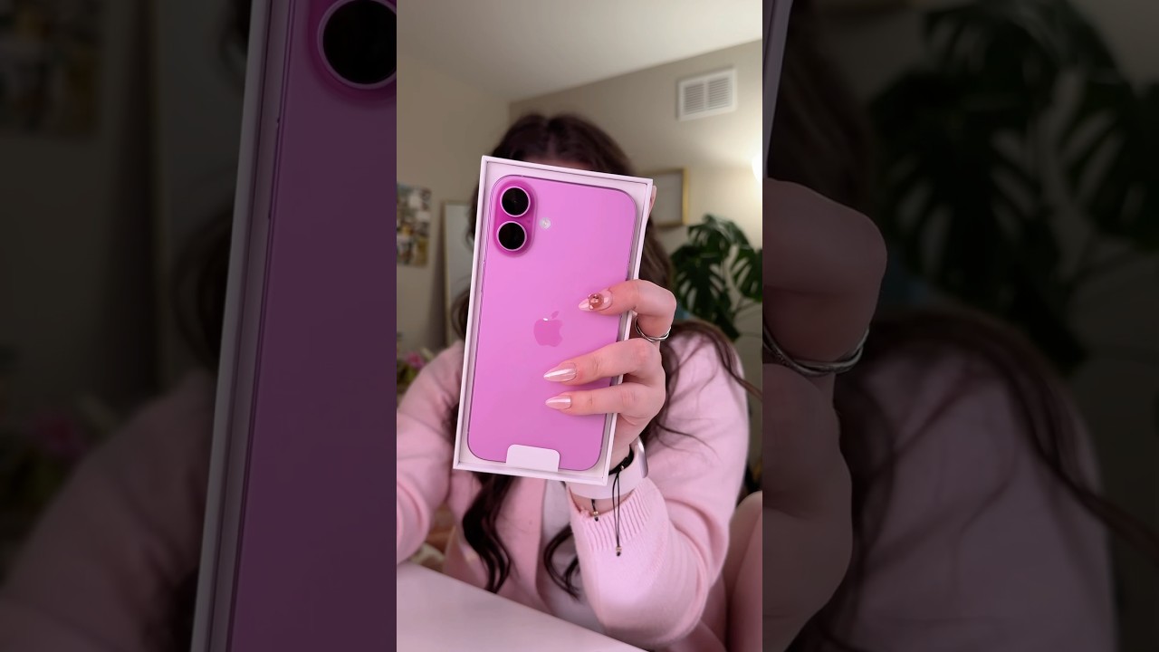 UNBOXING THE PINK IPHONE 16 PLUS THAT IS NOT MINEπ©·β¨ππ #youtubeshorts #pinkiphone #shorts