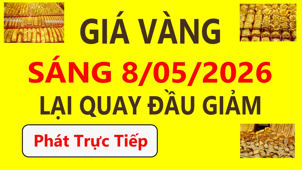 Giá Vàng Hôm Nay 8/5/2026: Sụt Nhanh 🪙