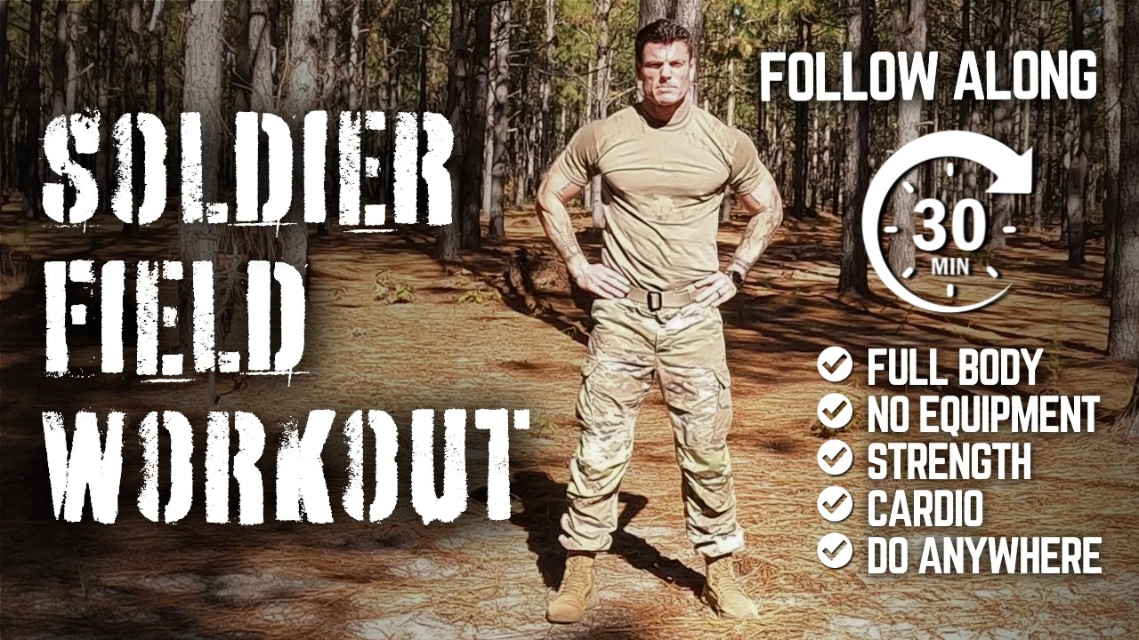 30-Minute Military Full-Body Field Workout (No Equipment) | Train Like a Soldier ANYWHERE