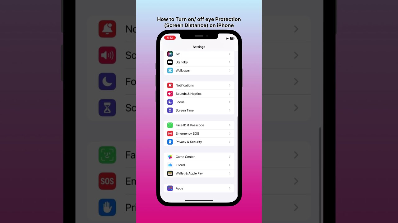 How to Enable or Disable Eye Protection (Screen Distance) on iPhone