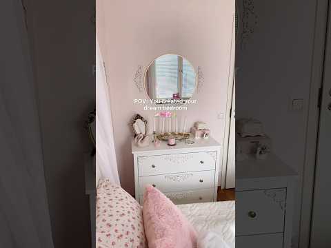 Dreamy bedroom🌸💗 #dreamyaesthetic #bedroom #pinkaesthetic #coquette