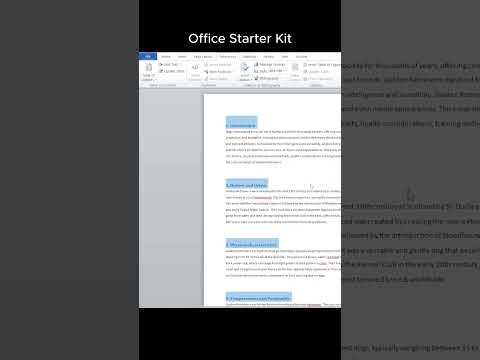 Create Automatic Table of Content in Word #excel#tutorial #word #table #officestarterkit