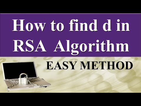 How to find d in RSA Algorithm easily? RSA Solved example