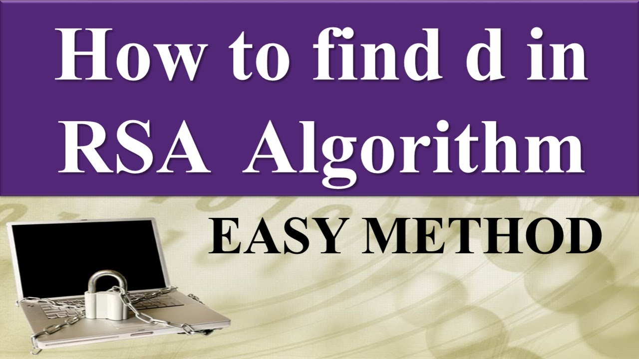 Easy Method to Find 'd' in RSA Algorithm | Step-by-Step Example π