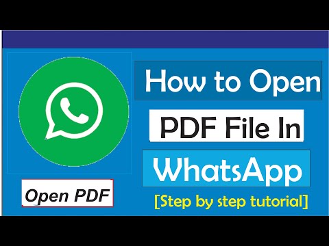 How to Open a PDF File in WhatsApp