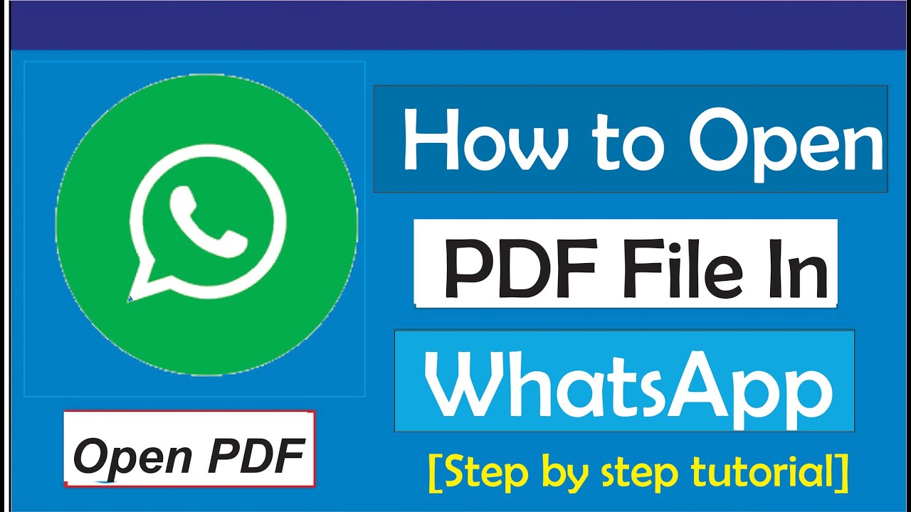 How to Open a PDF File in WhatsApp