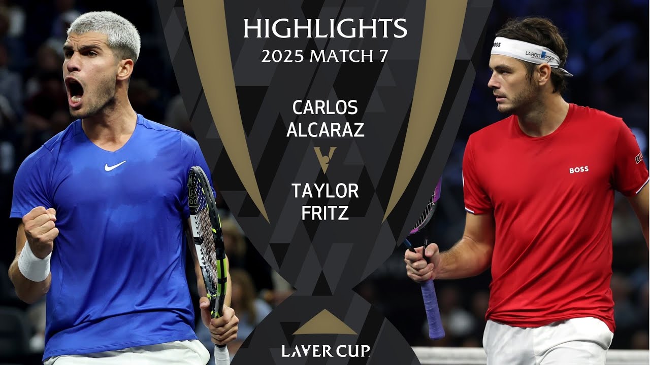 Carlos Alcaraz v Taylor Fritz Highlights | Laver Cup 2025 Match 7