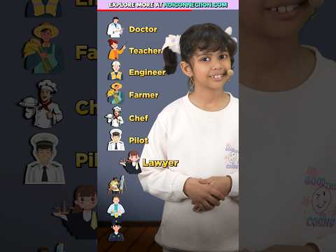 10 Job Professions 🩺 in English | Learn With Adi | English for Kids | Adi Connection #shorts