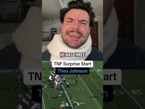 #TNF Surprise Start for week 6 of #fantasyfootball #theojohnson #jaxsondart