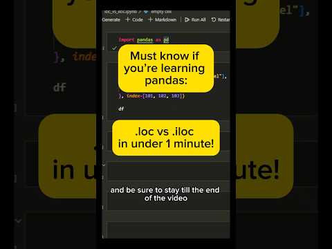 Must know if youâre learning pandas! Docs: https://pandas.pydata.org/docs/