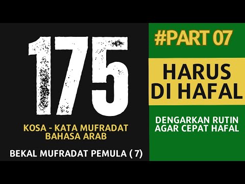 175 Kosa Kata Mufradat Arab Sehari-Hari Part 7