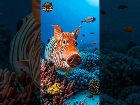 Animal transformation | Pig clownfish #animalshorts #animals #clownfish #pig