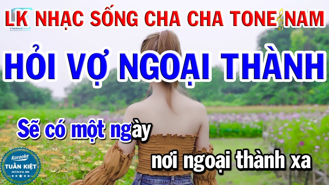 Karaoke Liên Khúc Nhạc Sống Cha Cha Tone Nam 🎤