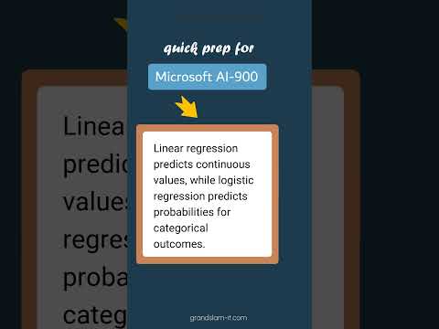 Linear vs Logistic Regression - Microsoft AI-900