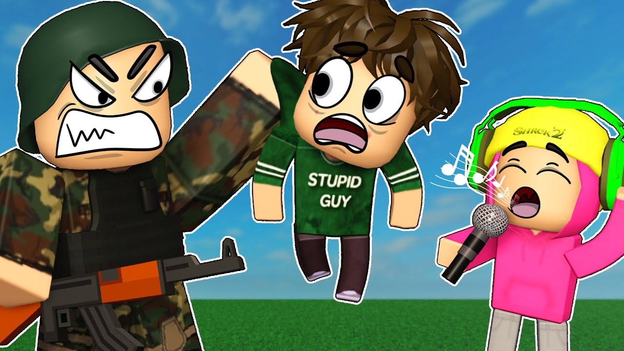 Глупый парень 🪂 в армии: мем-анимация Roblox