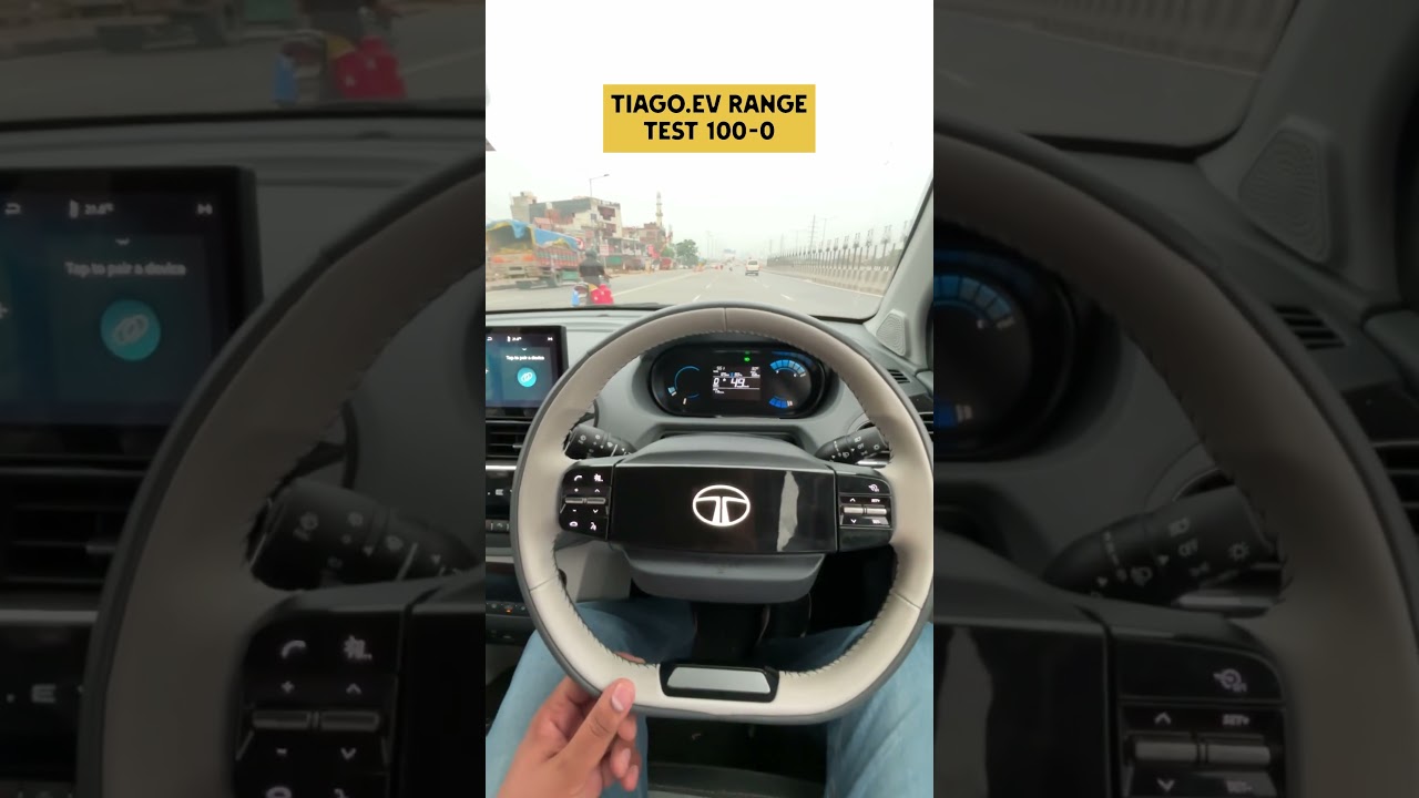 Tata Tiago EV Range Test 2025 || Tiago EV Range Test 100% To 0 ||
