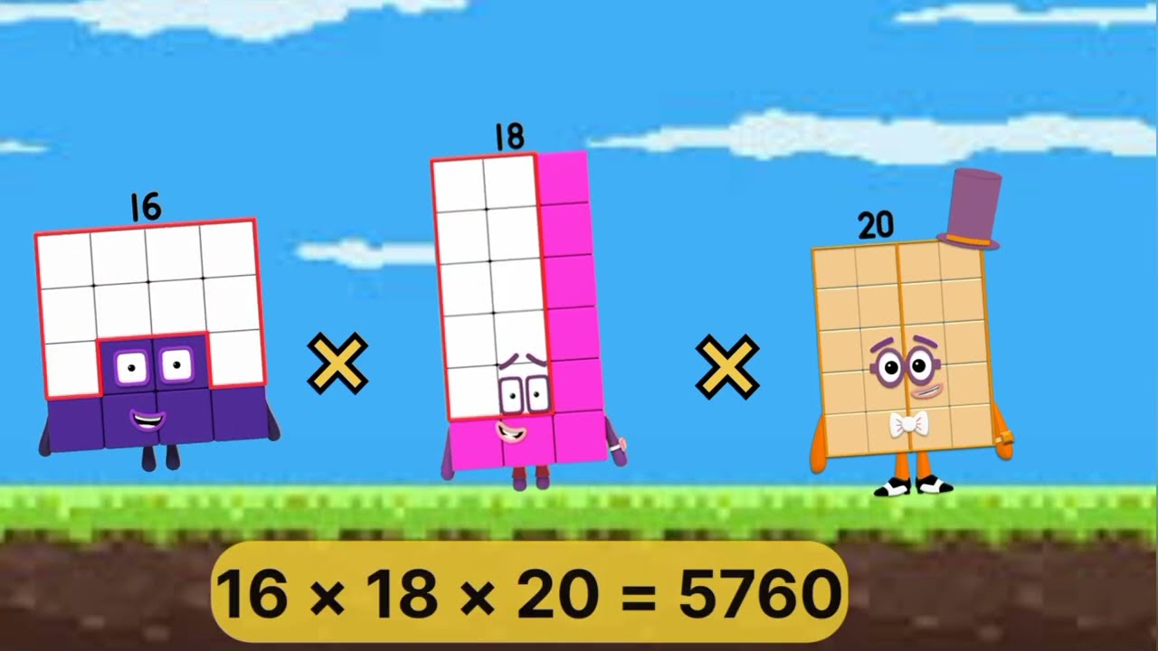 Numberblocks Triple Multiplication of even numbers |@Educationalcorner110