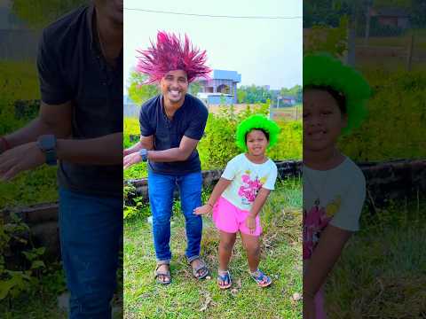 Misti and Papa Pick Fake Hair….but the ending was too funny 😆🤣😂🤗 #shorts #viral #shortvideos