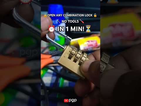 How To Unlock 3 Digit Combination Lock In 1 Min