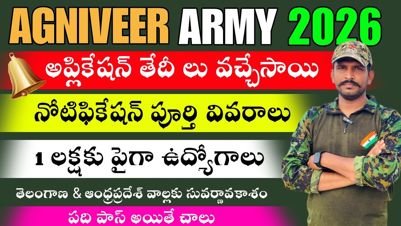 Agniveer Army Recruitment 2026 Full Details In Telugu || Army Notification 2026 In Telugu | Army UFJ