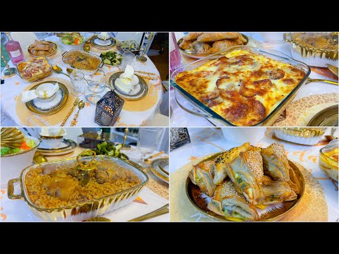 طاولة رمضان 4 🌙⭐️ غراتان البطاطا / مقرونة مبكبكة / باتي تونسي / سلاطة / بروكولي