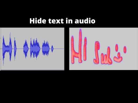 How to hide text in audio