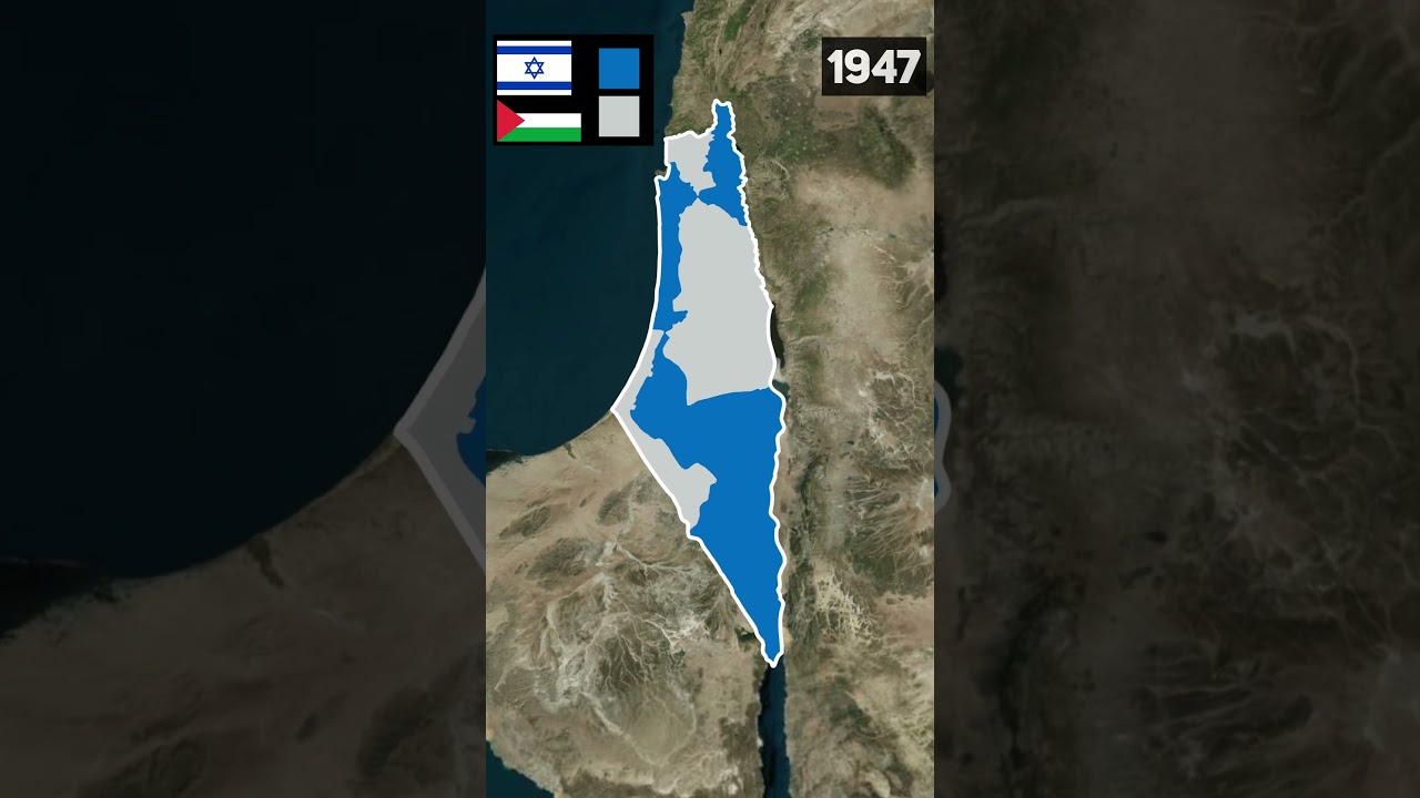 History of Israel/Palestine Borders Map 🗺️