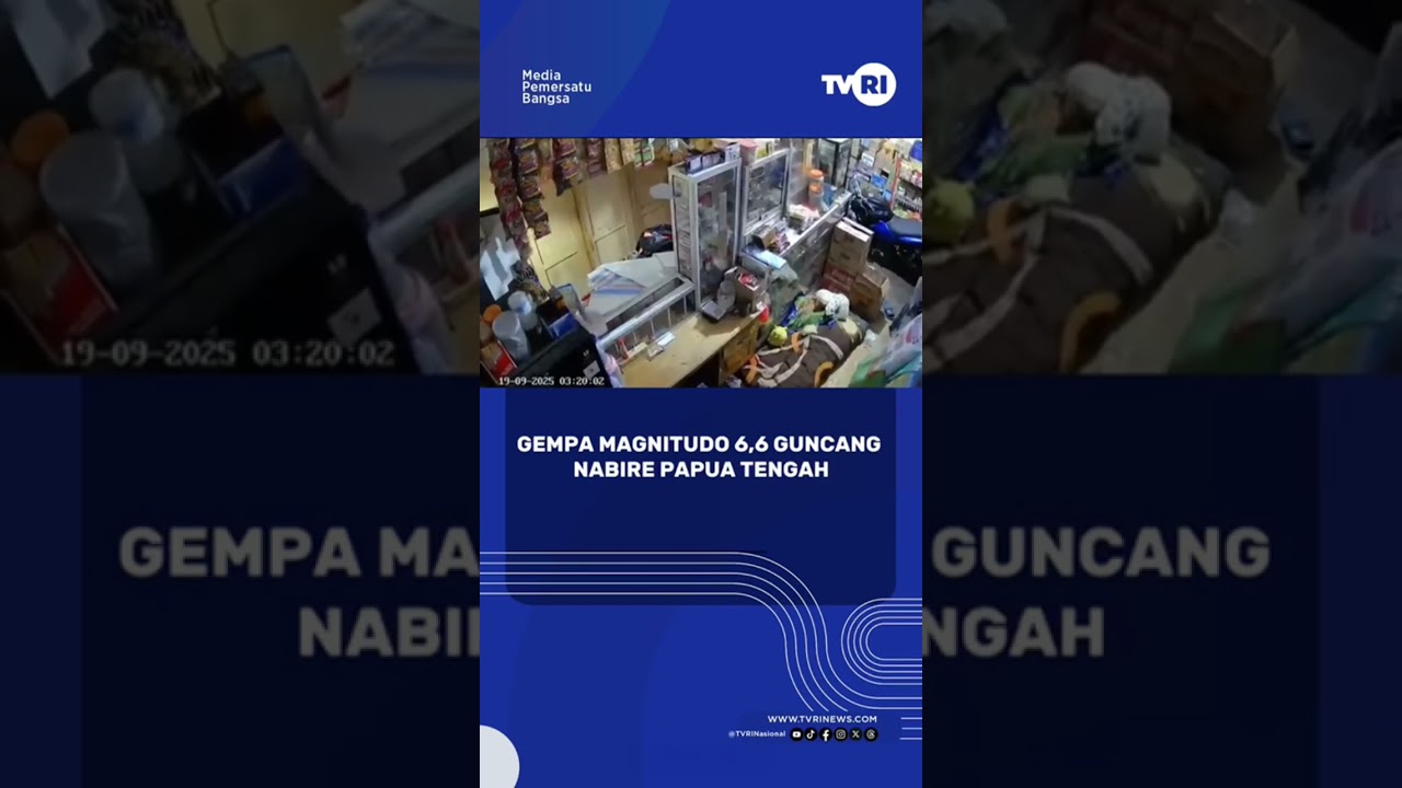 Gempa Magnitudo 6,6 Guncang Nabire Papua Tengah, Tidak Berpotensi Tsunami 🌍