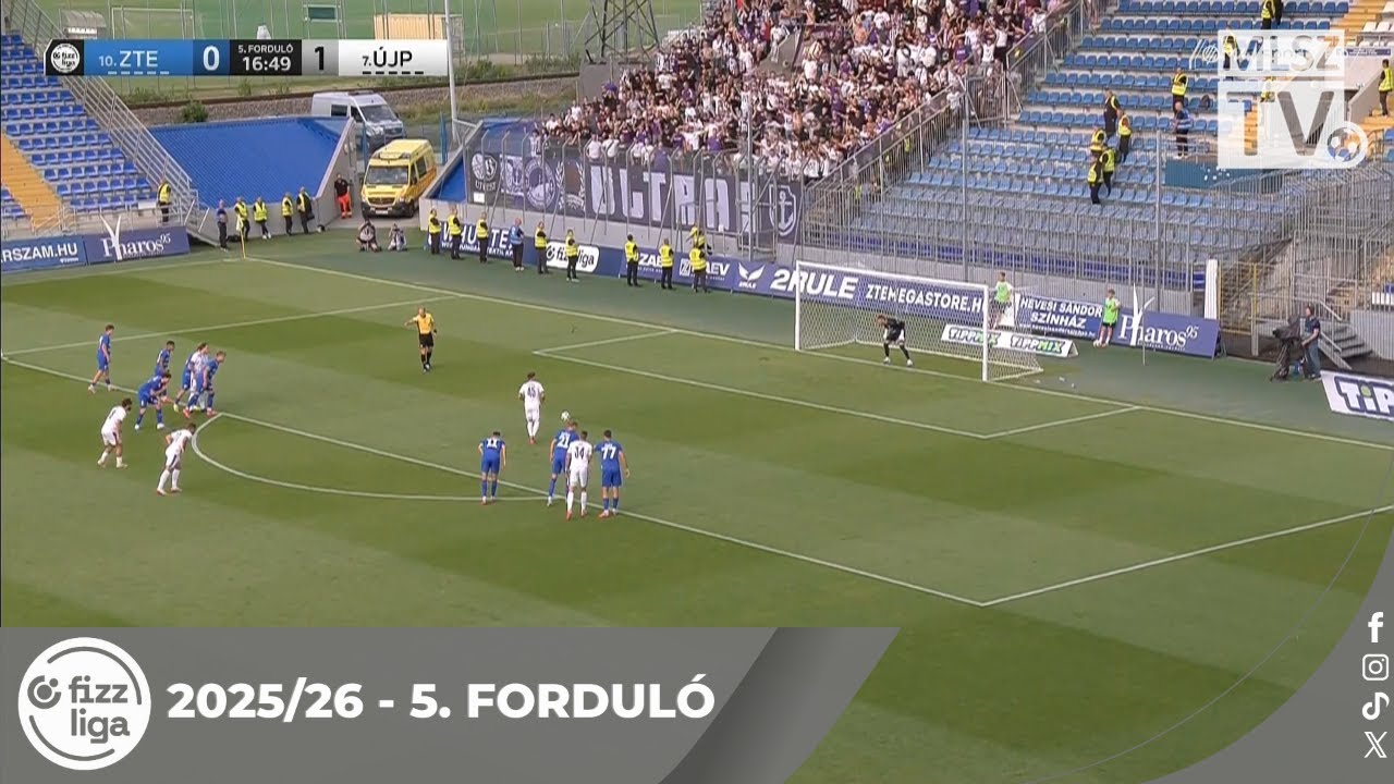 ZTE FC – Újpest FC | 1-4 | (1-2) | Fizz Liga | 5. forduló | MLSZTV