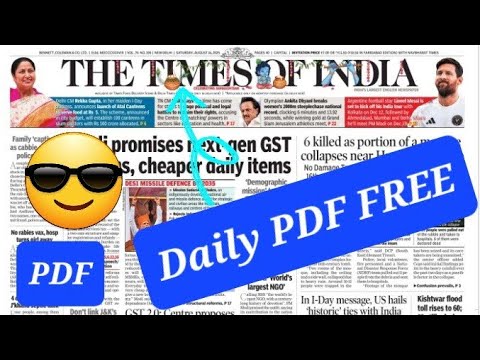 "Times of India Newspaper PDF FREE Download | आज का TOI Paper PDF लो फ्री में!"