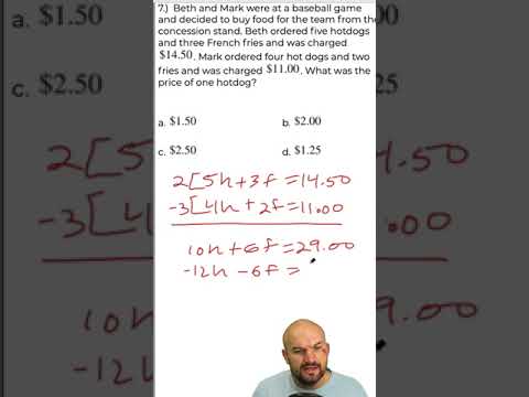 System of Equations Word Problem | Alg2 Q7