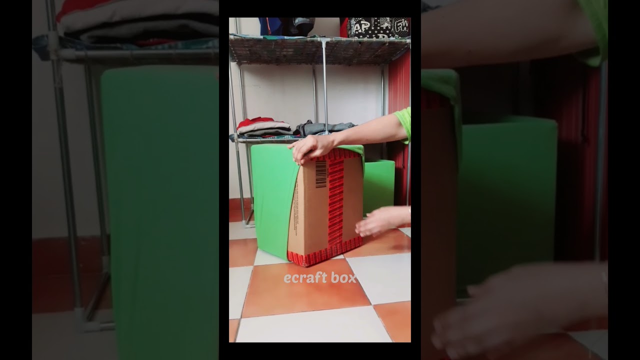 DIY Storage Box Using Old T-Shirts and Cardboard 🧺