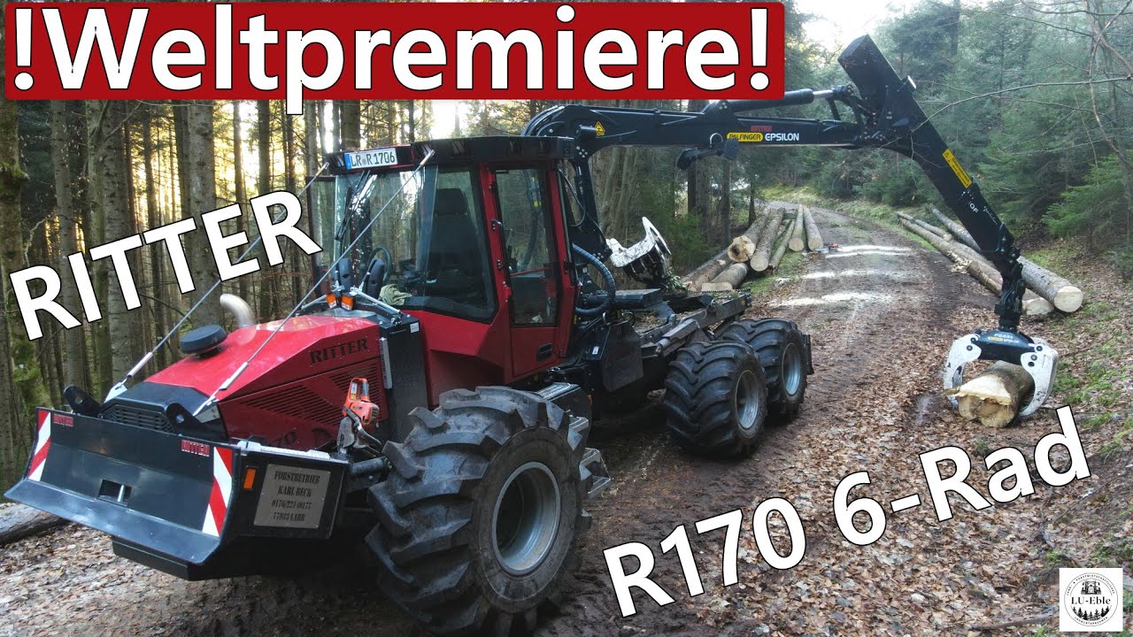 Weltpremiere: Ritter R170 6-Rad Skidder – Forsttechnik aus dem Schwarzwald 🌲