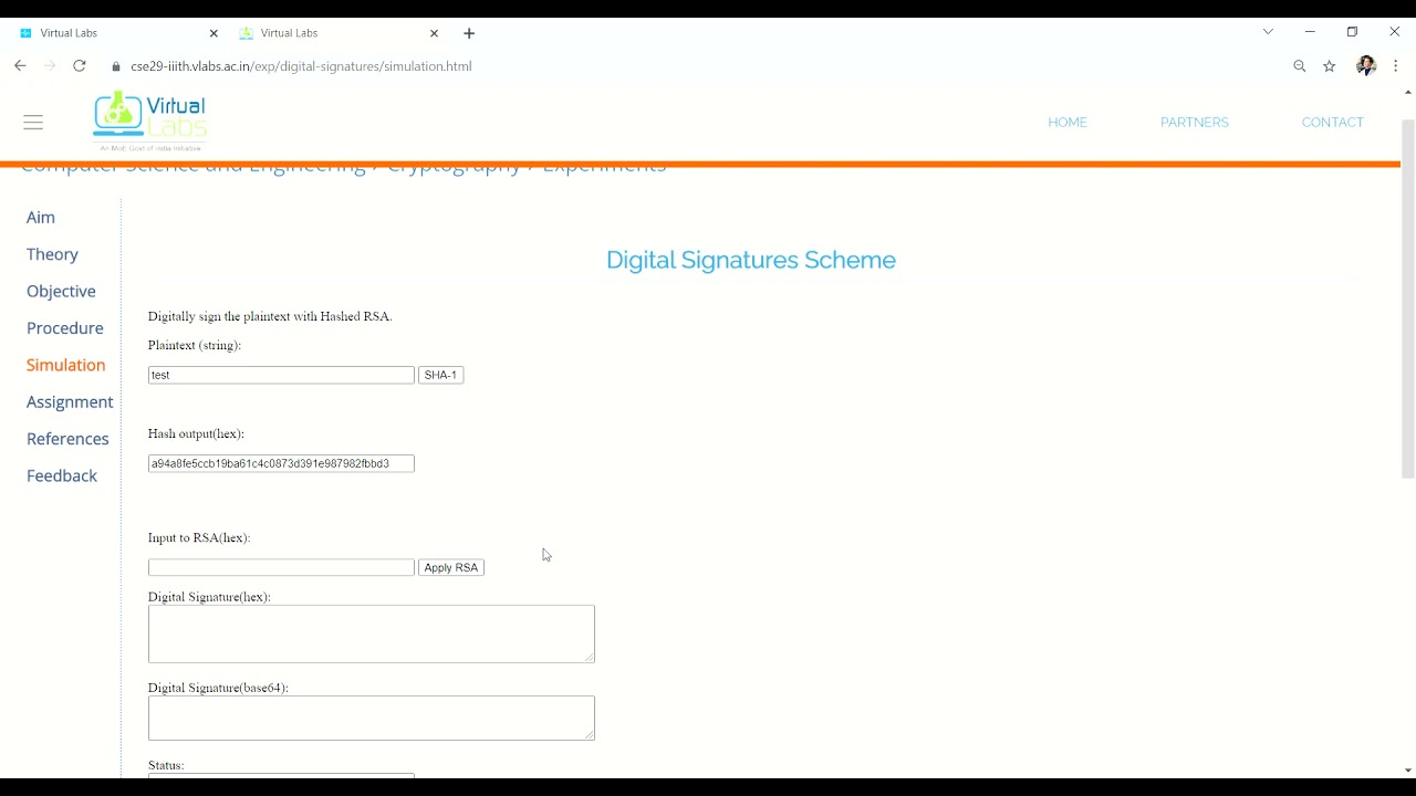 Explore IITB's Virtual Cryptography Lab: Digital Signatures Scheme 🛡️