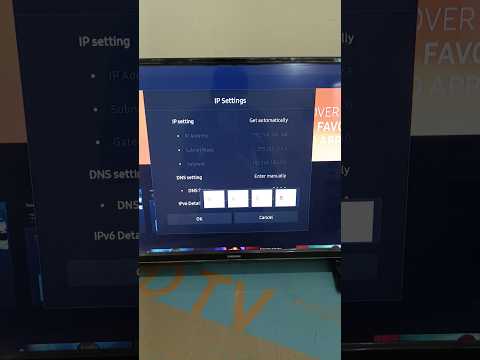 change DNS server in samsung smart tv #dns #tv #shorts
