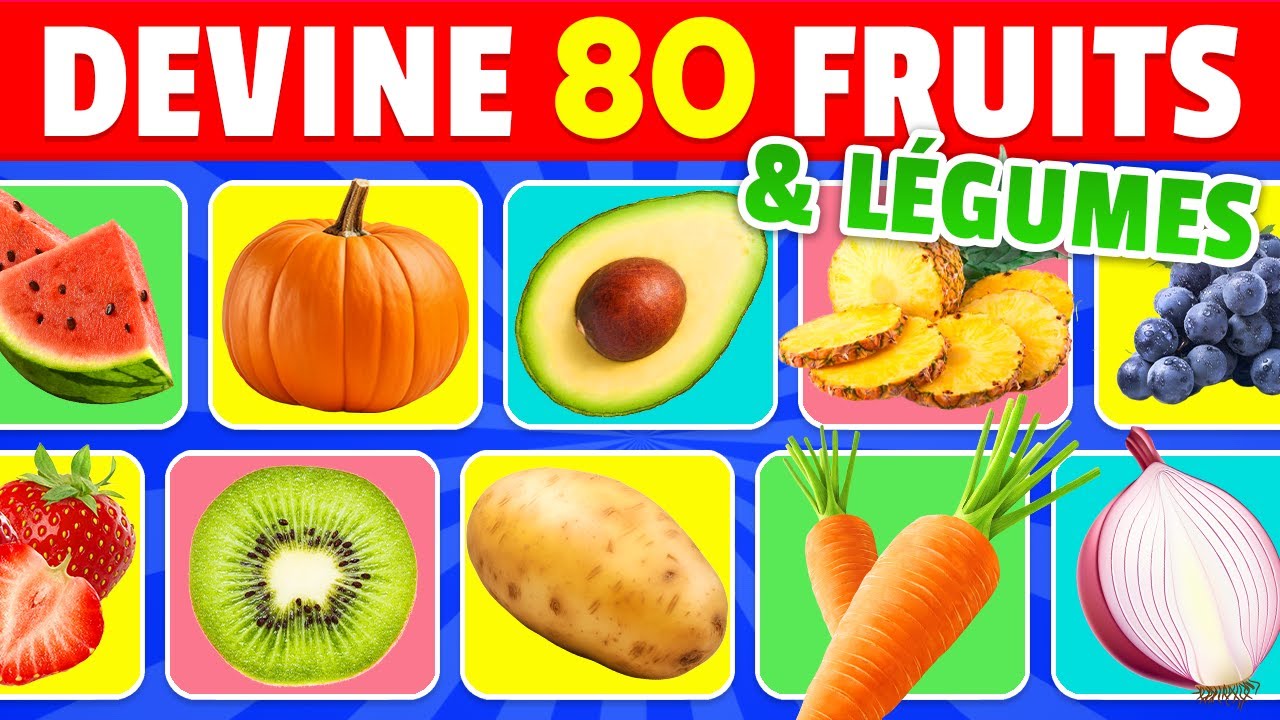 Devine 80 Fruits et Légumes en 3 Secondes | Défi Facile à Impossible