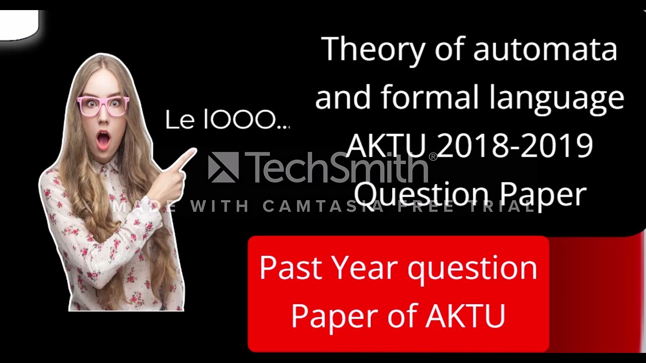 AKTU B.Tech Automata & Formal Language 2018-2019 Question Paper