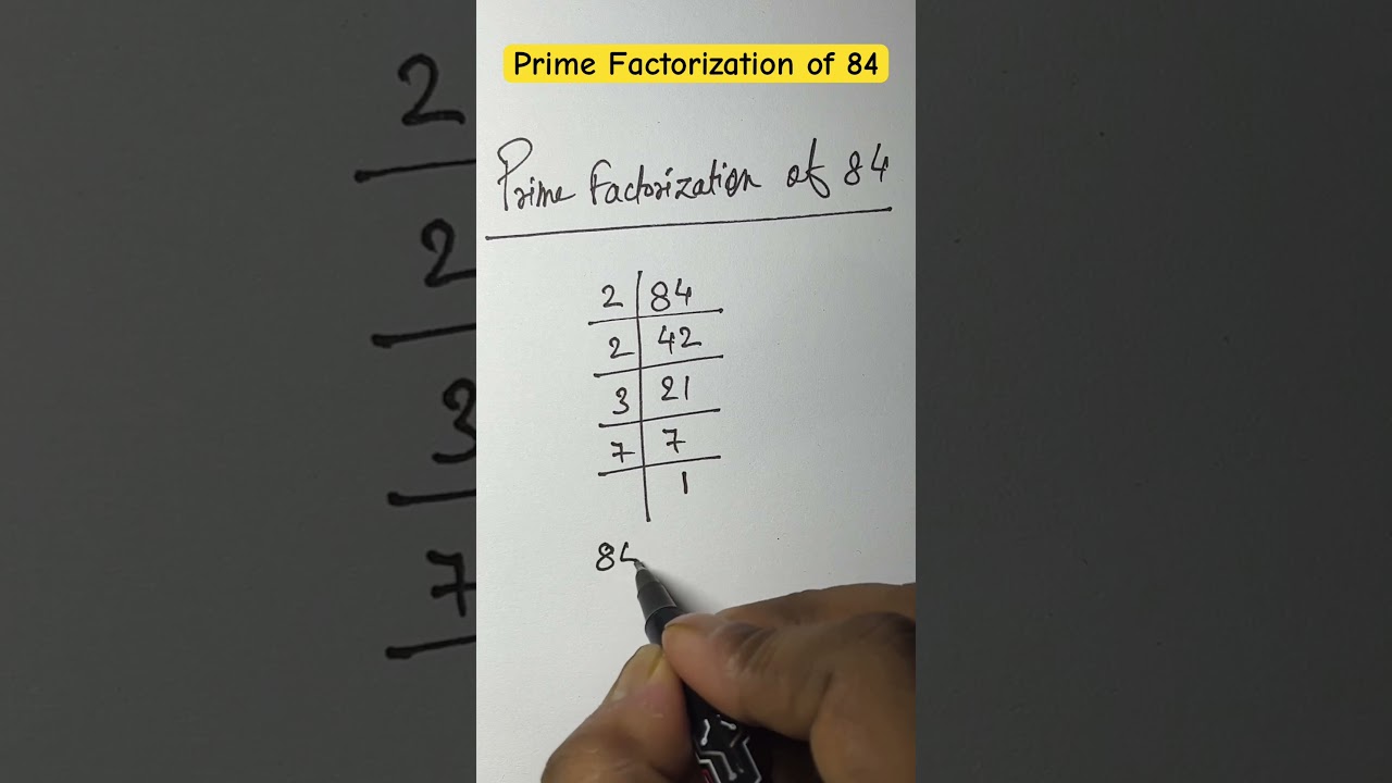 Prime Factorization of 84 #math