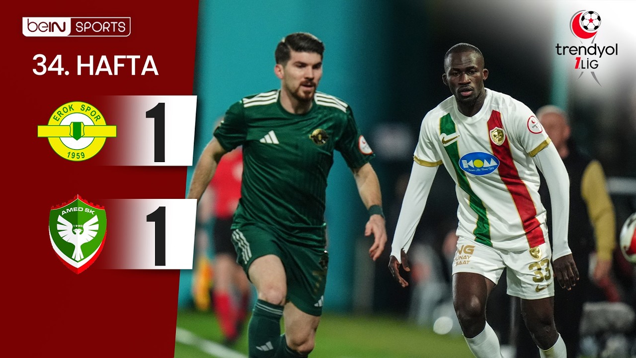Esenler Erokspor (1-1) Amed Sportif Faaliyetler | 34. Hafta Maç ÖZETİ | Trendyol 1. Lig - 2025/26