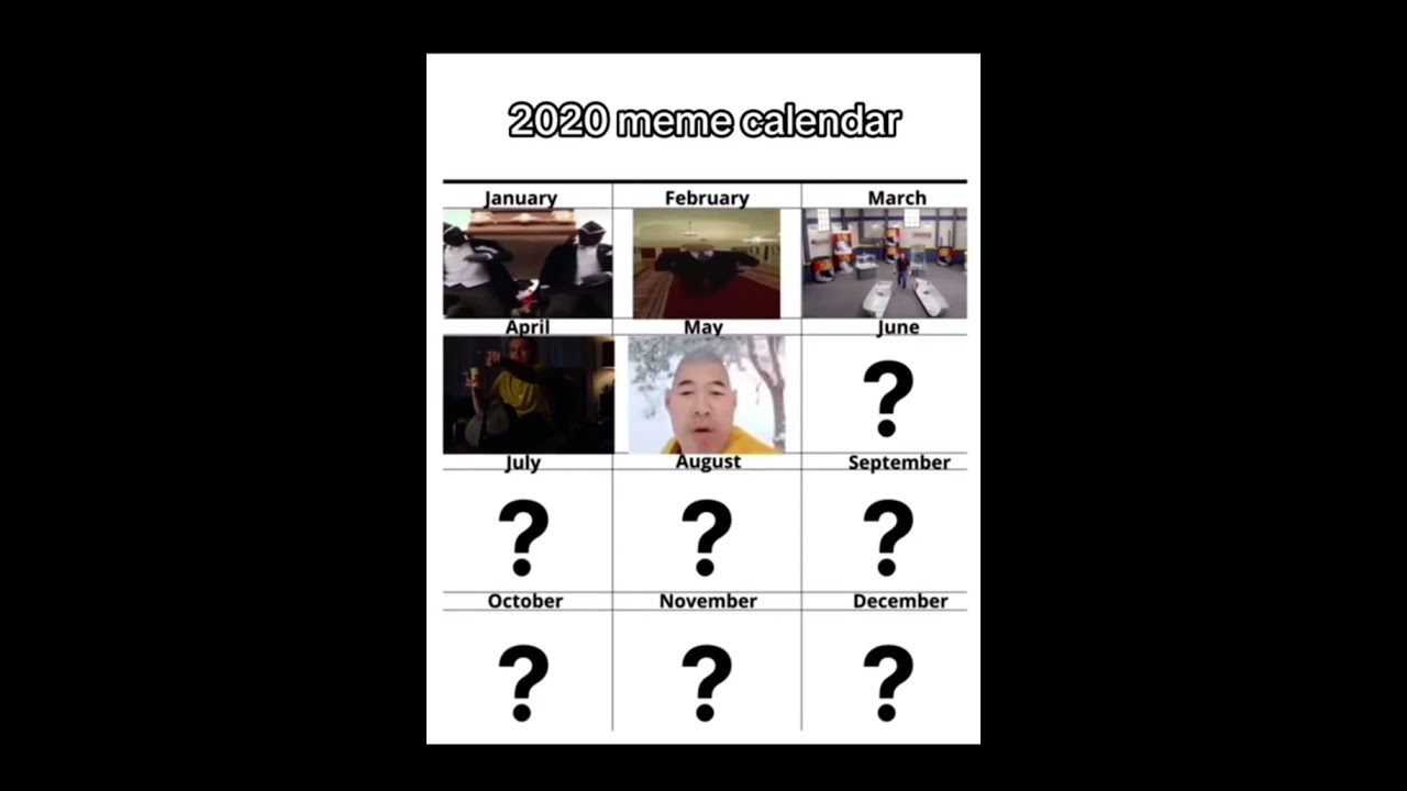 2020 Meme Calendar: Nostalgic Moments 📅