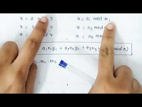 Chinese Remainder Theorem Example 1 Cryptography Unit 3 Anna University