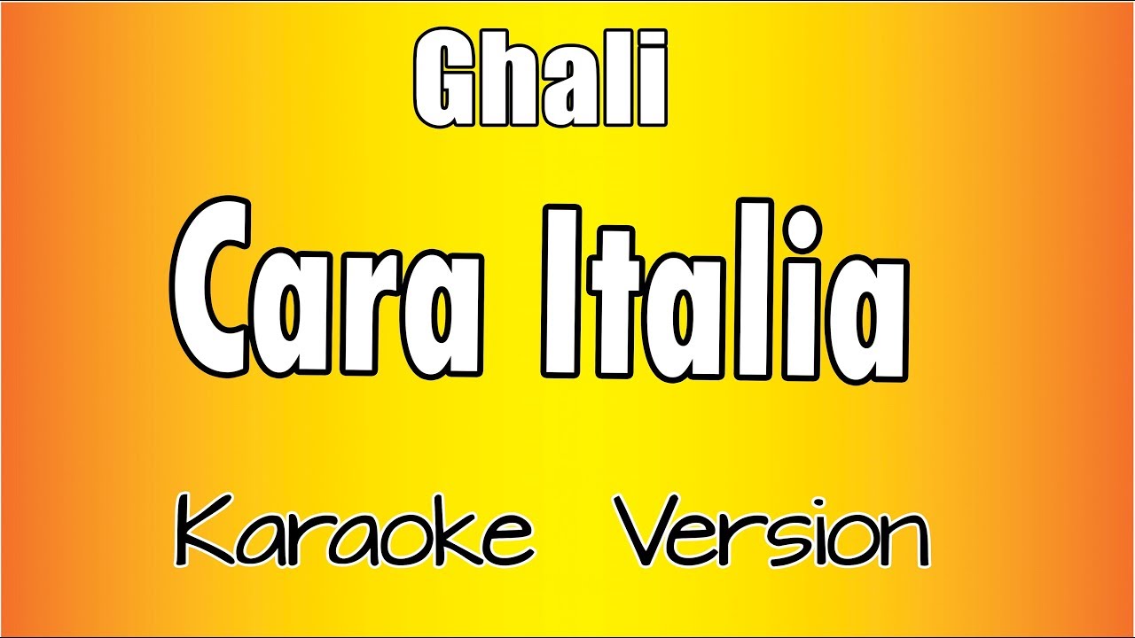 Ghali - Cara Italia 🎤 Karaoke Version | Sing Along with Academy Italia